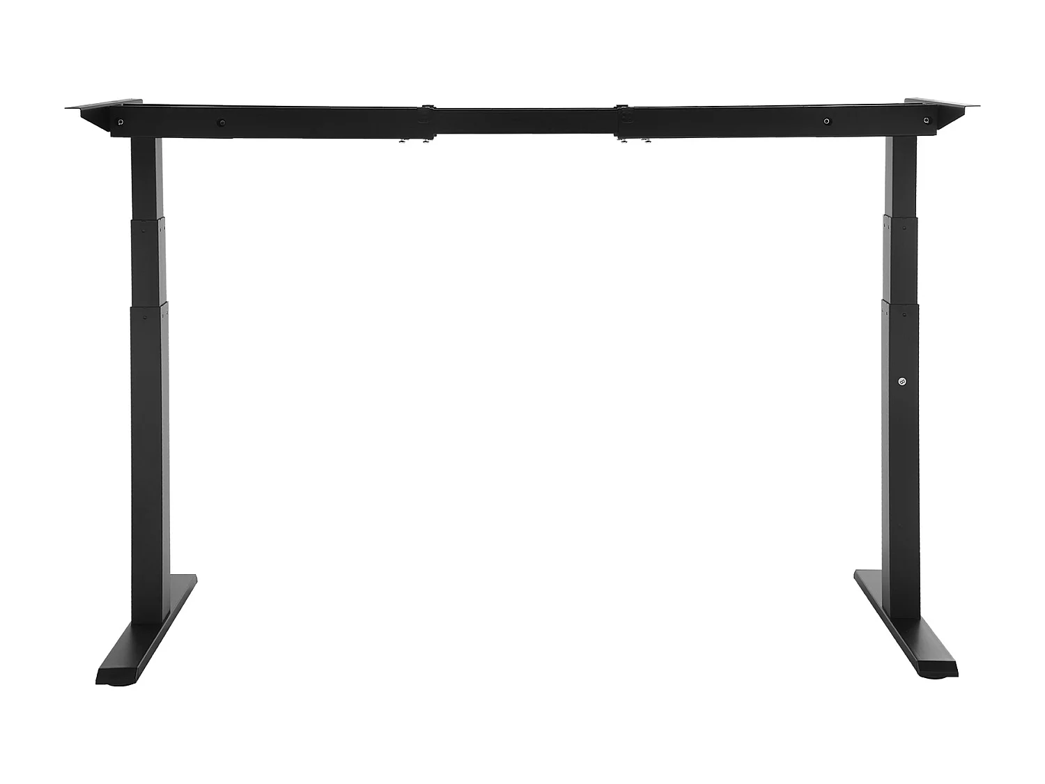 Cadre Debout de Bureau SucceBuy Cadre de Bureau Debout Électrique à Double Moteur Réglable de 65-129 cm de Hauteur, Noir