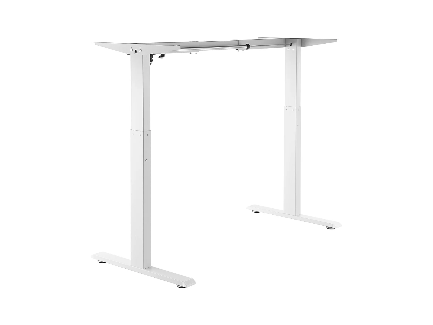 Marco de Escritorio de Pie SucceBuy Escritorio Eléctrico de Pie con Estructura Ajustable, Estación de Trabajo de 70-117 cm de Alto, Blanco
