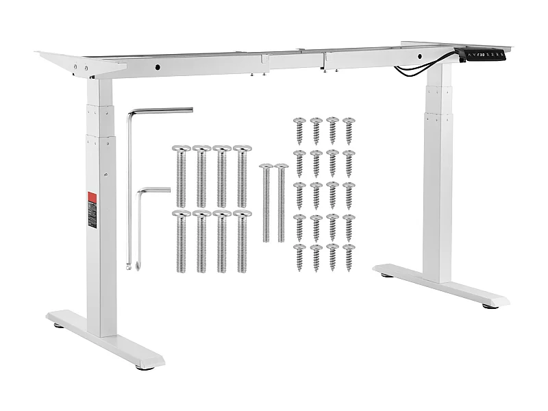 Marco de Escritorio de Pie SucceBuy Escritorio Eléctrico de Pie con Estructura Ajustable de 65-129 cm de Altura, Motor Doble