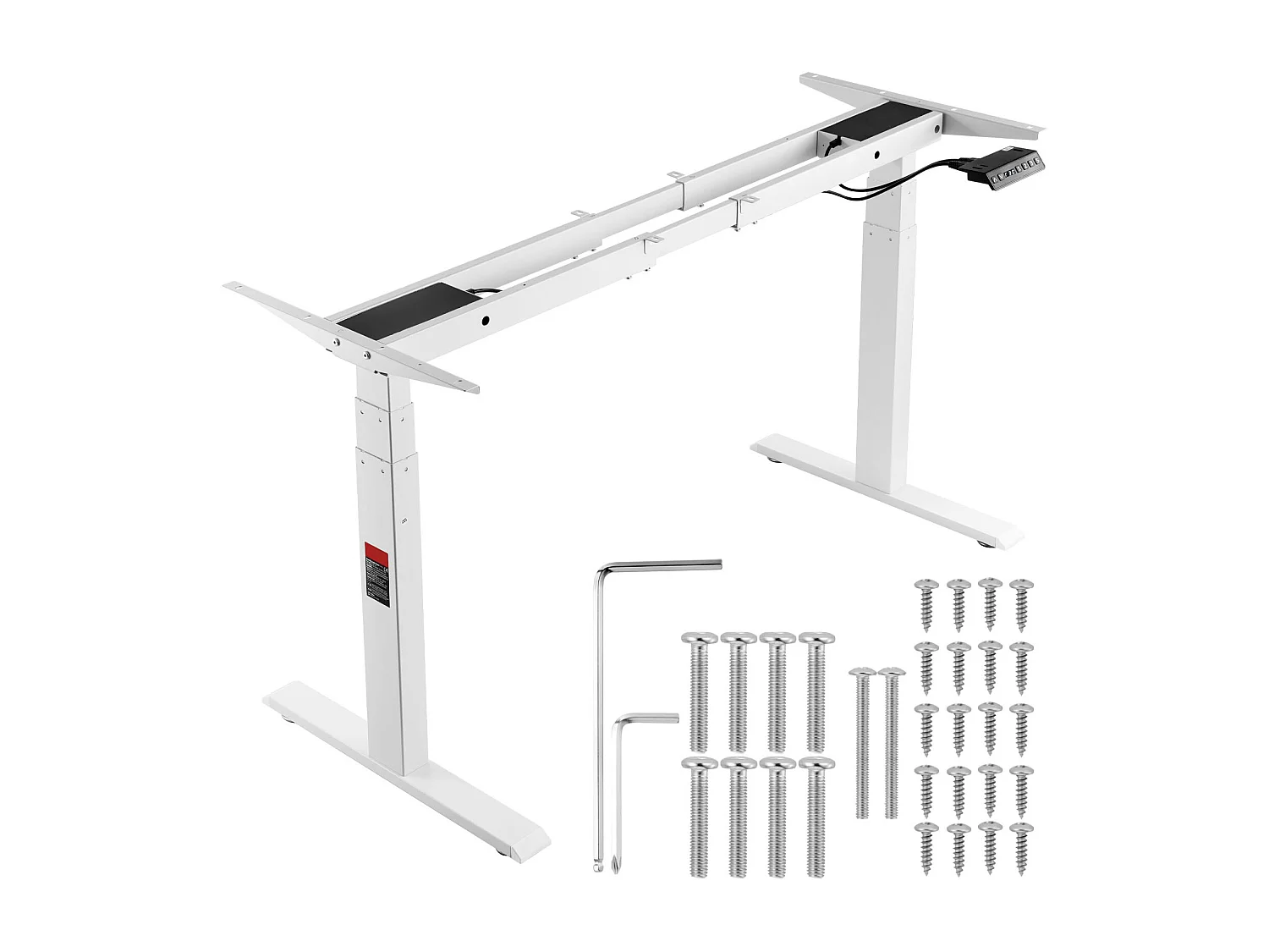 Cadre Debout de Bureau SucceBuy Cadre de Bureau Debout Électrique, Réglable de 65-129 cm de Hauteur, Double Moteur