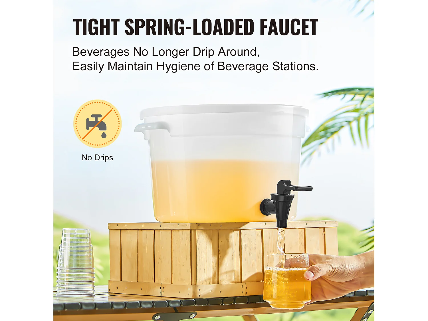 Distribuidor de Bebidas SucceBuy Dispensador de Bebidas para Festas de 11 L, Plástico, Torneira