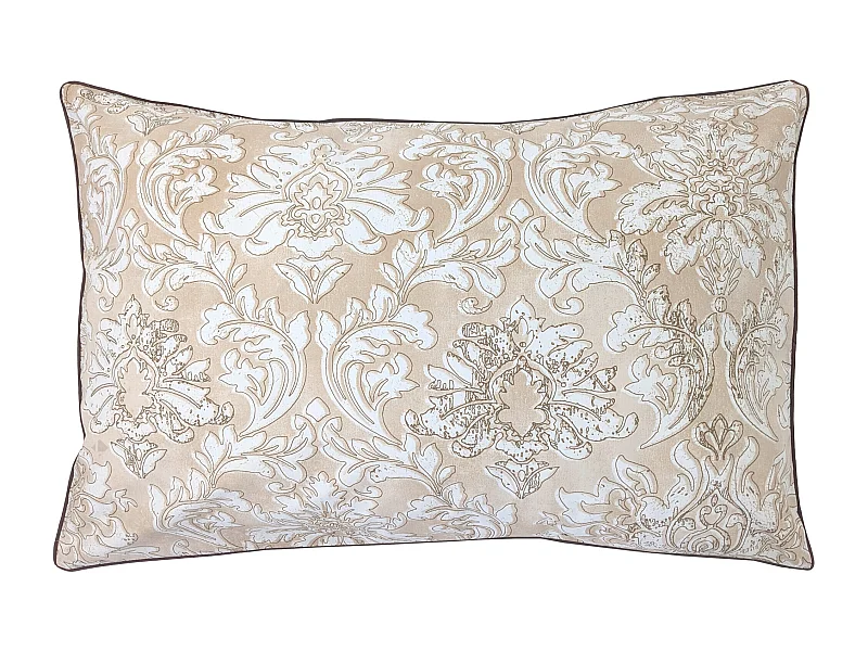 Taie d'oreiller 50x70 cm percale de coton PALAZZO beige