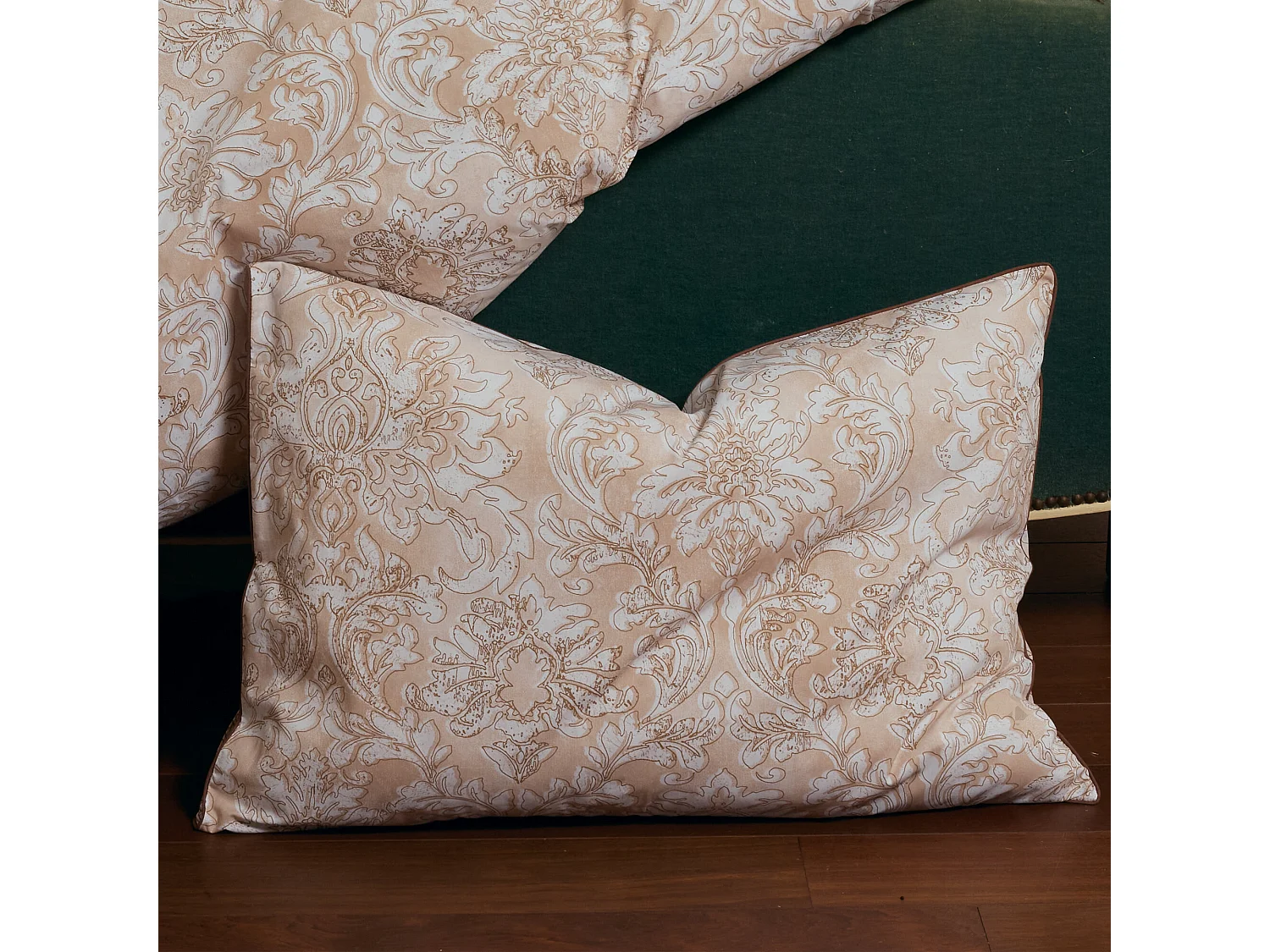 Taie d'oreiller 50x70 cm percale de coton PALAZZO beige