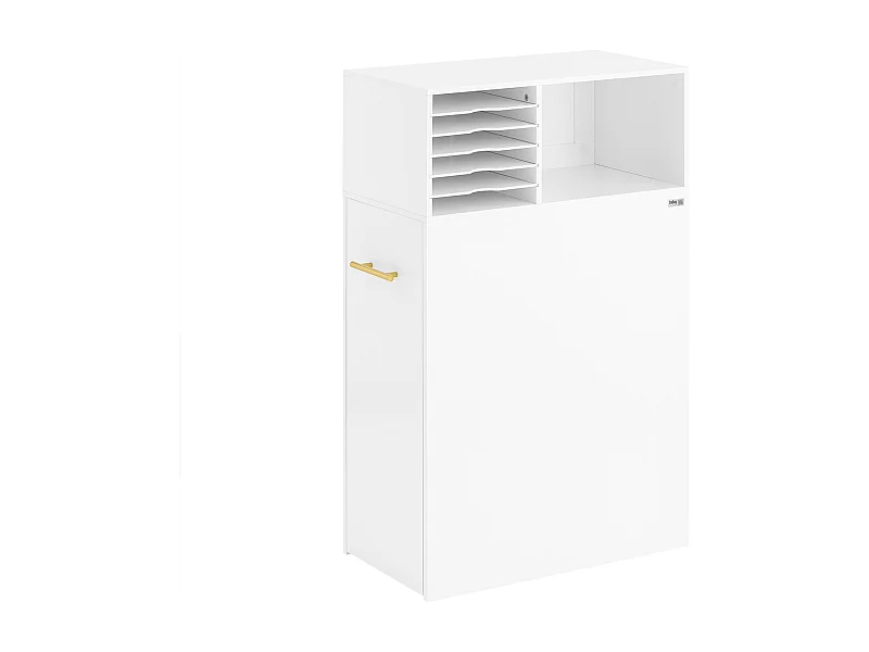 SoBuy ASK12-W - Schreibtisch-Seitenschrank mit verstellbaren Fachböden L60.0cm x B33.0cm ...