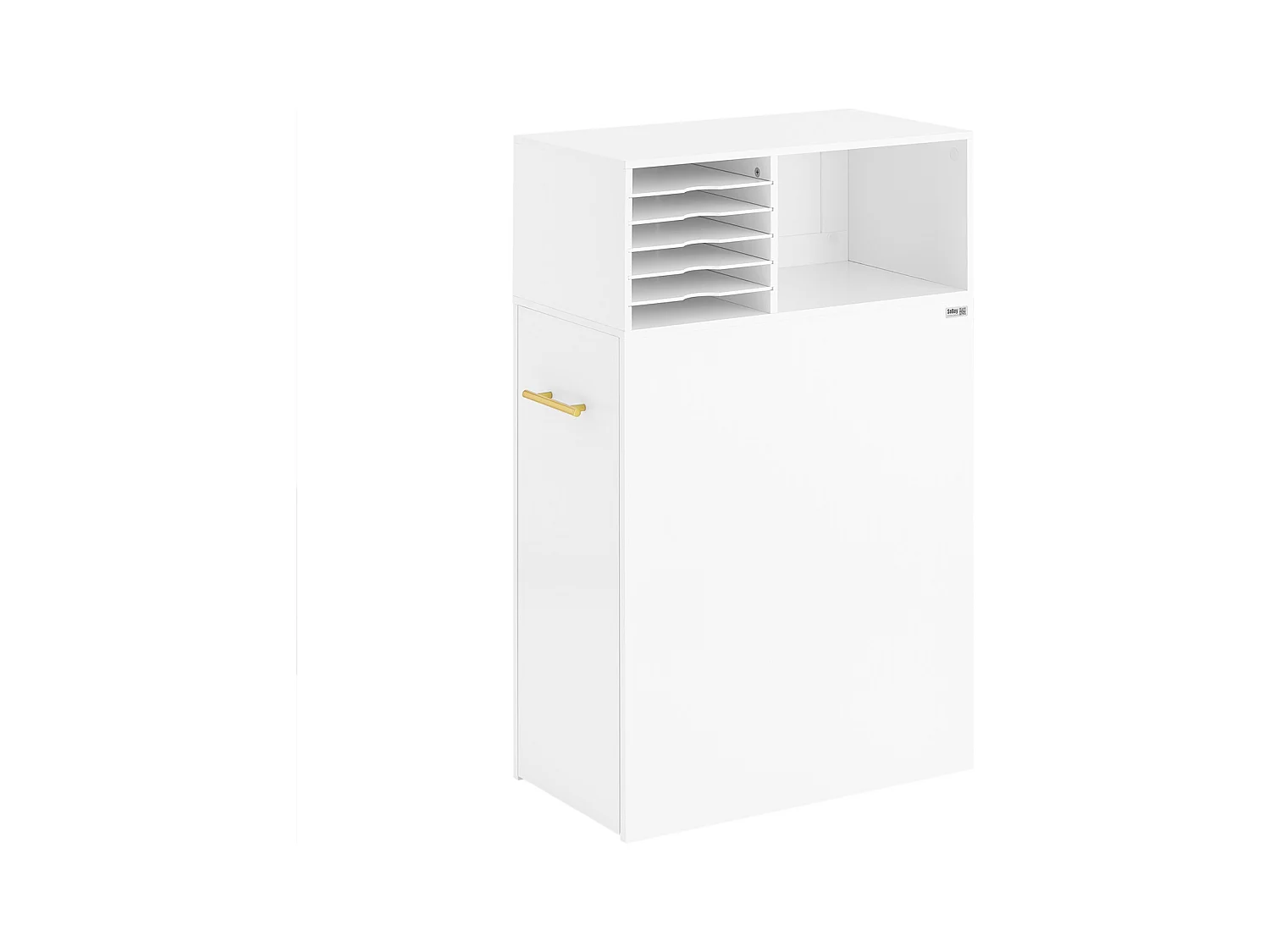 SoBuy ASK12-W - Meuble de bureau avec étagères réglables L60.0cm x L33.0cm ...
