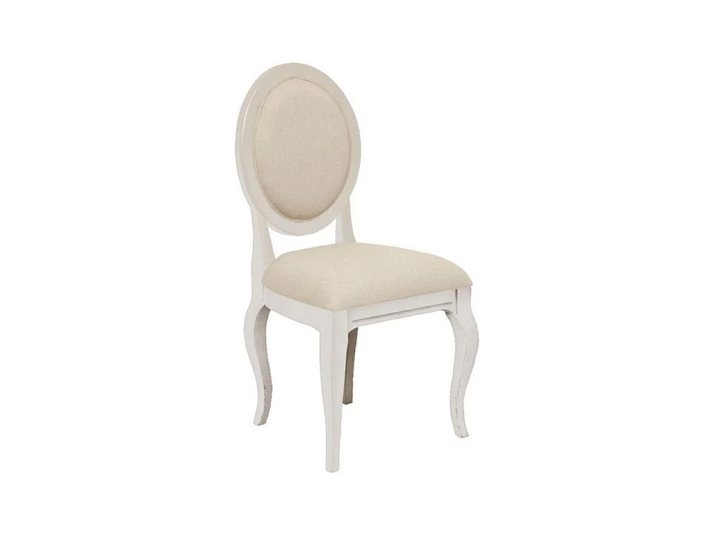 Chaise médaillon Bois Blanc - Manoir Interior's