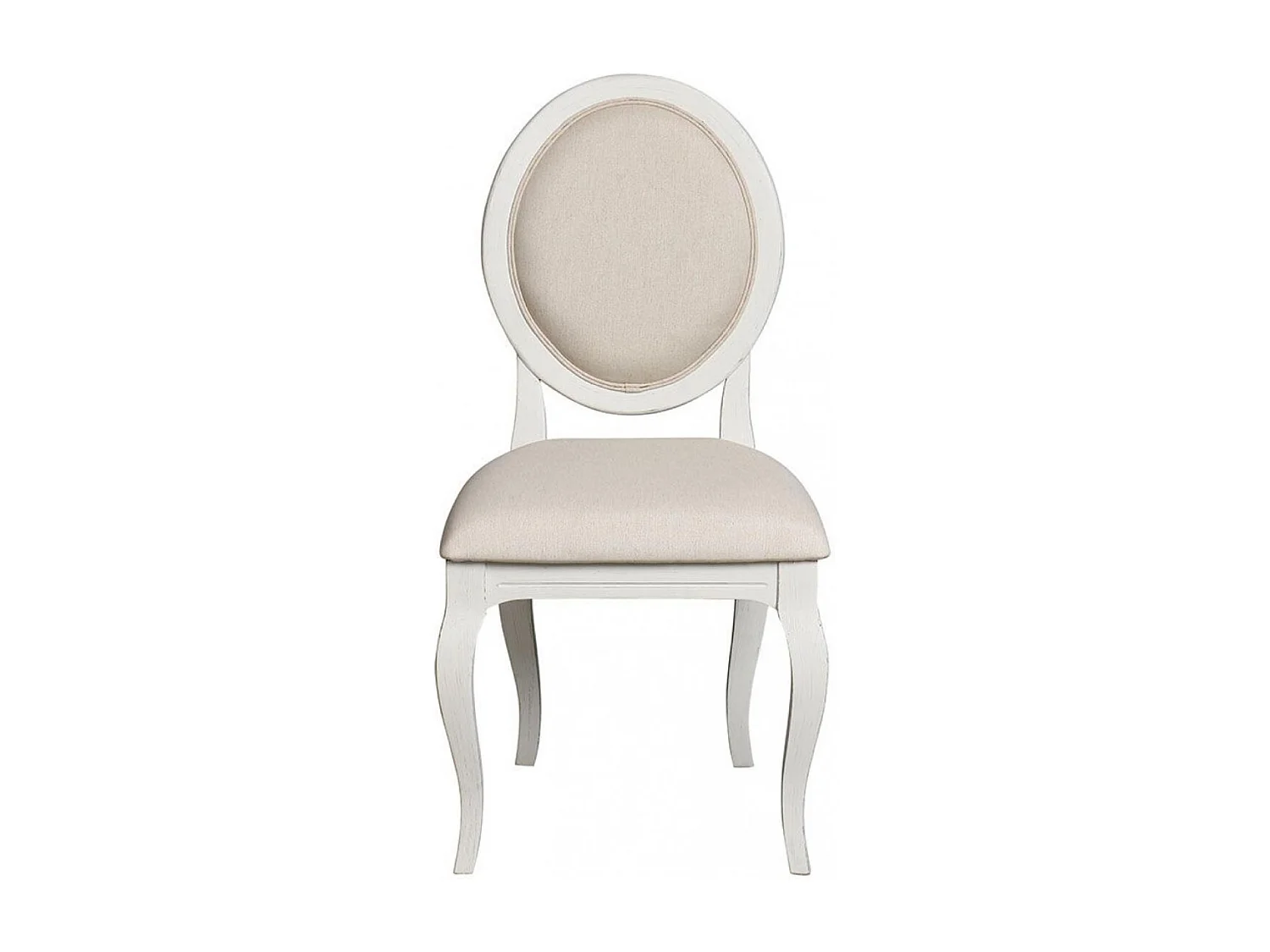 Lot de 2 chaises médaillon Bois Blanc - Manoir Interior's