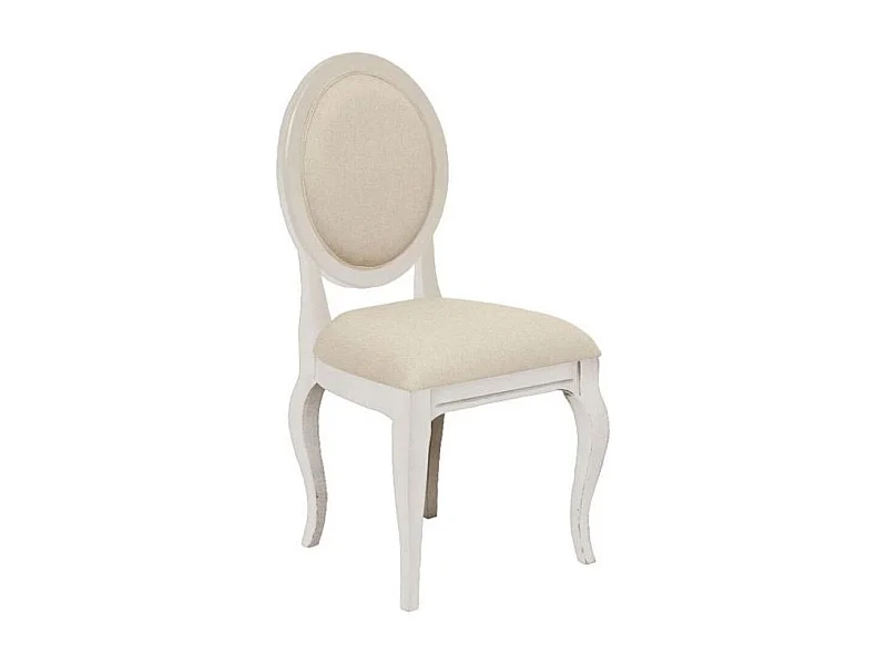 Chaise médaillon Bois Blanc - Manoir Interior's