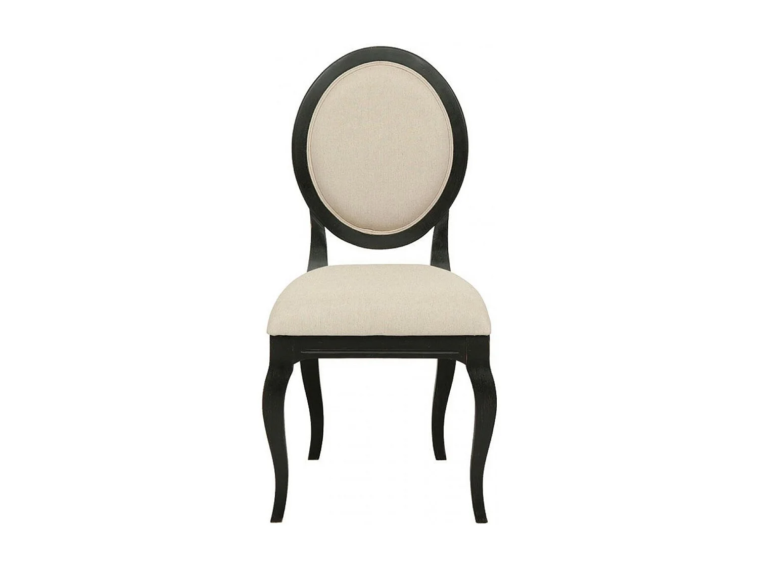 Lot de 2 chaises médaillon Bois Noir - Manoir Interior's