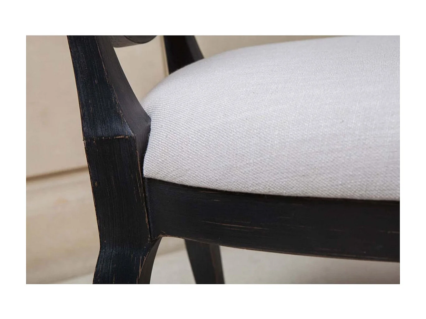 Lot de 2 chaises médaillon Bois Noir - Manoir Interior's