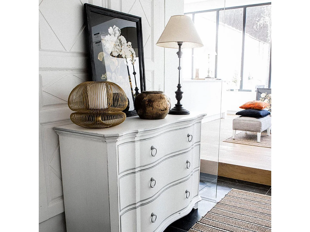 Lampe sur pied culot e27 Résine Noir - Charme Interior's