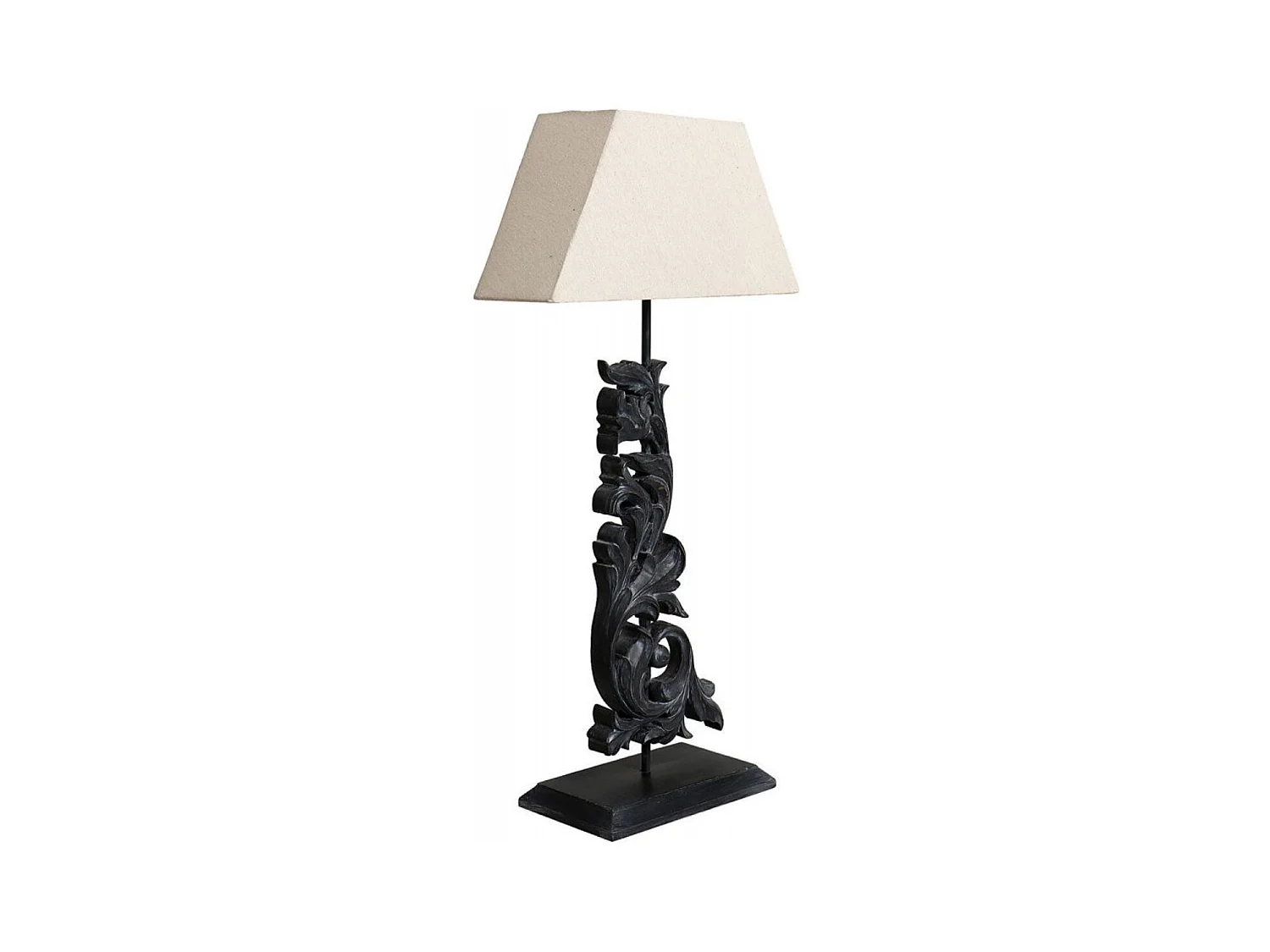 Lampe arabesque Résine Noir - Basique Interior's