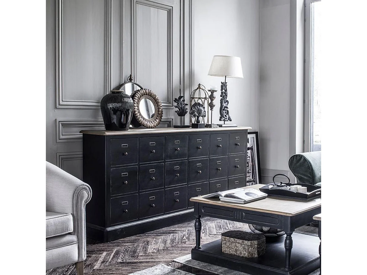 Lampe arabesque Résine Noir - Basique Interior's