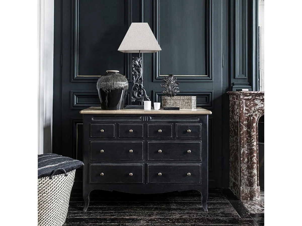 Lampe arabesque Résine Noir - Basique Interior's