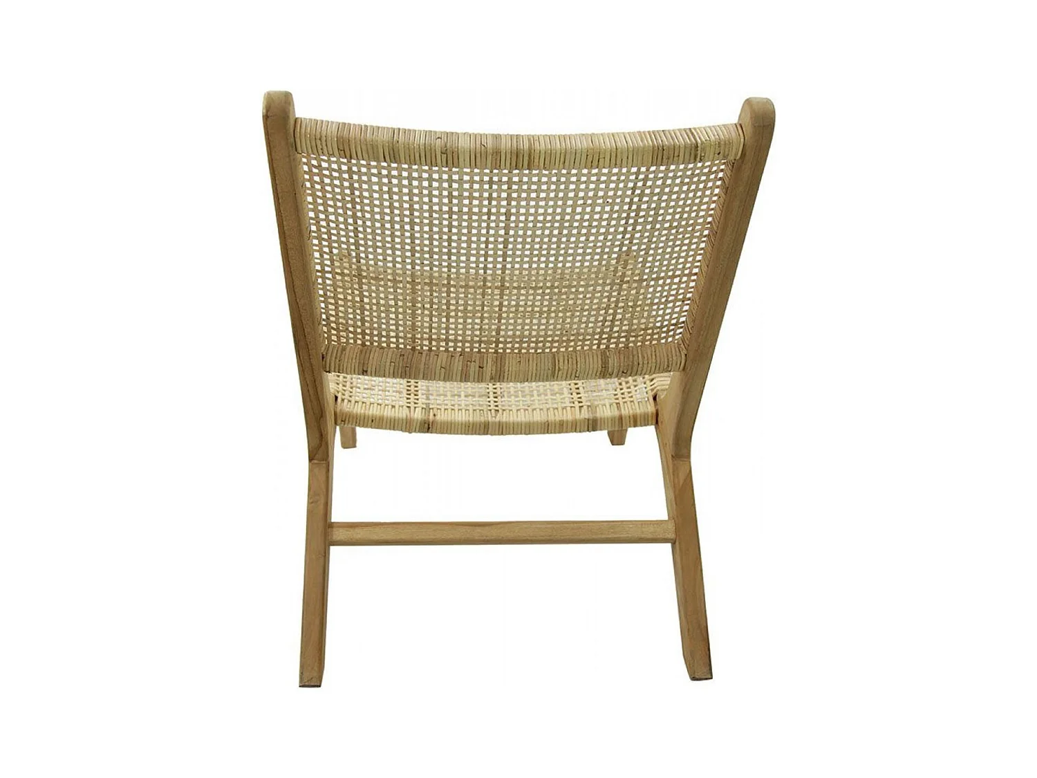 Fauteuil en rotin pieds en teck Rotin Marron - Ceylan Interior's