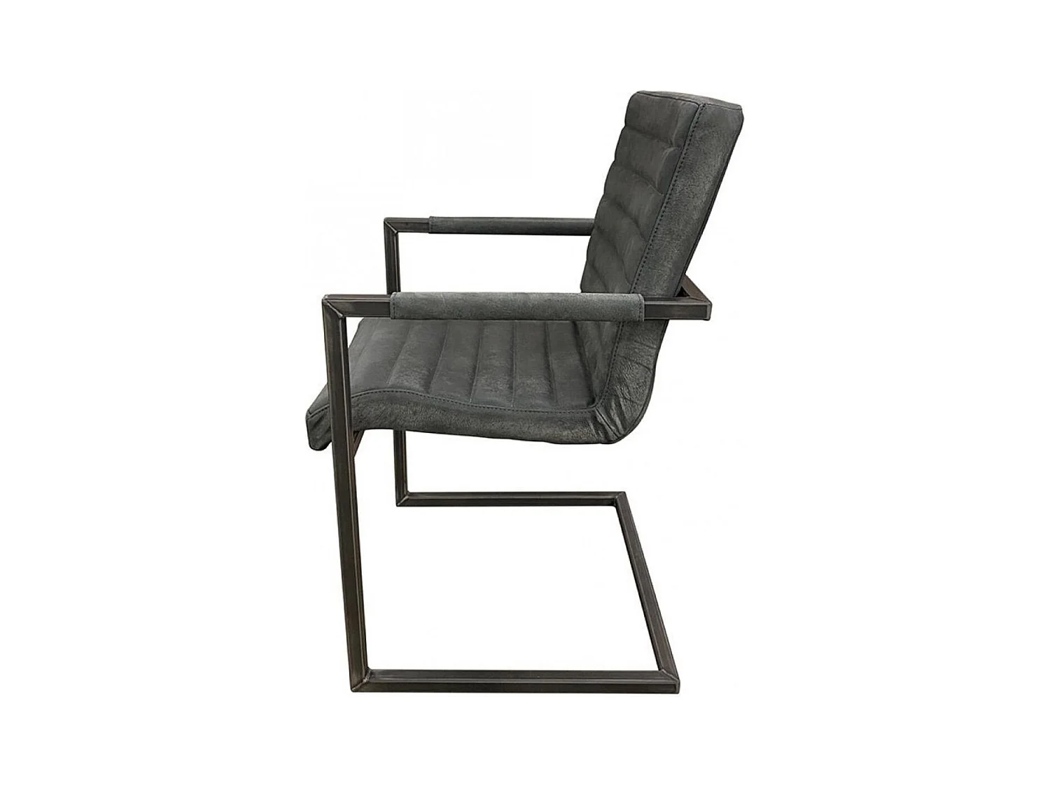 Fauteuil matteo en cuir Cuir Gris - Les Étoffes Interior's