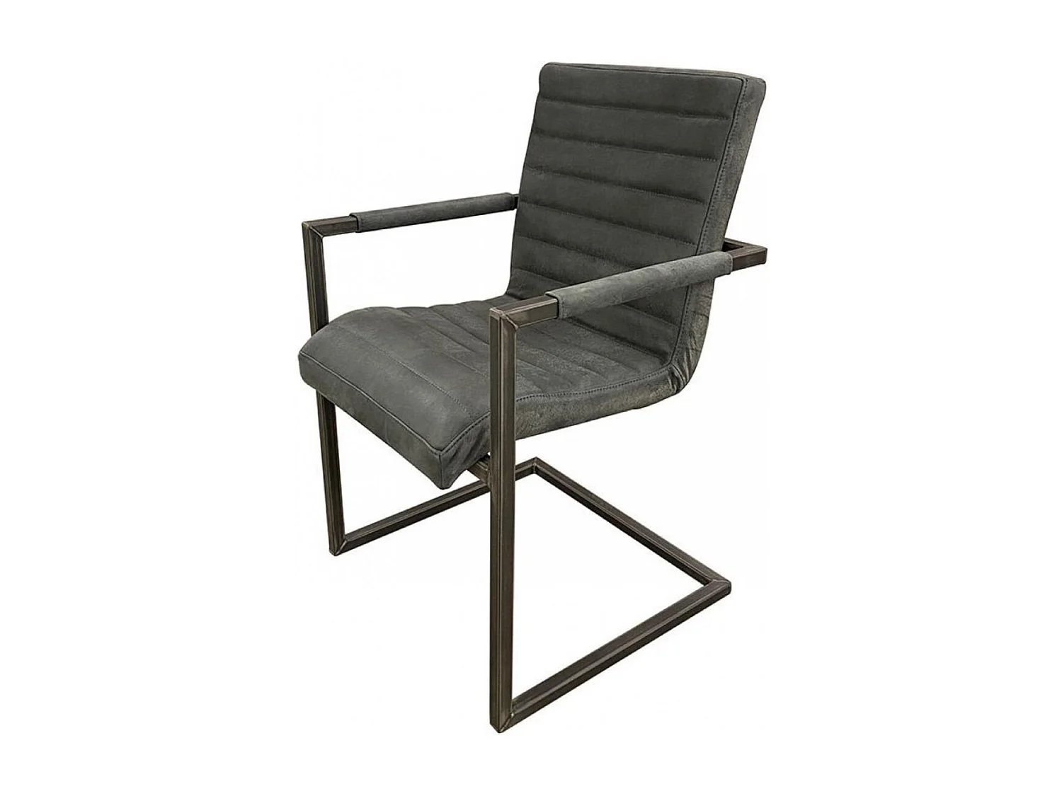 Fauteuil matteo en cuir Cuir Gris - Les Étoffes Interior's