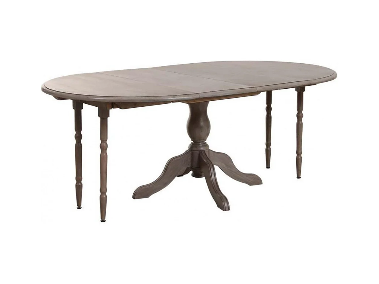 Table ronde extensible Bois Marron - Natural Interior's