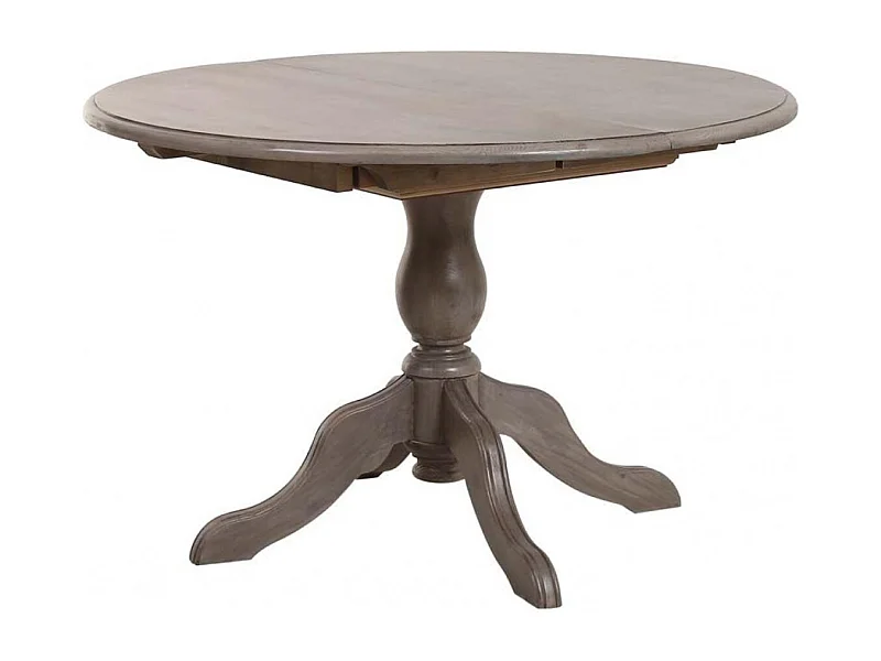Table ronde extensible Bois Marron - Natural Interior's