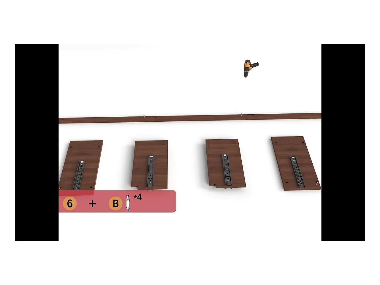 Meuble TV avec 3 tiroirs, Meuble TV Extensible, Meuble TV Ajustable de 200 cm à 330 cm, Meuble télé pour Salon ,Brun Noyer