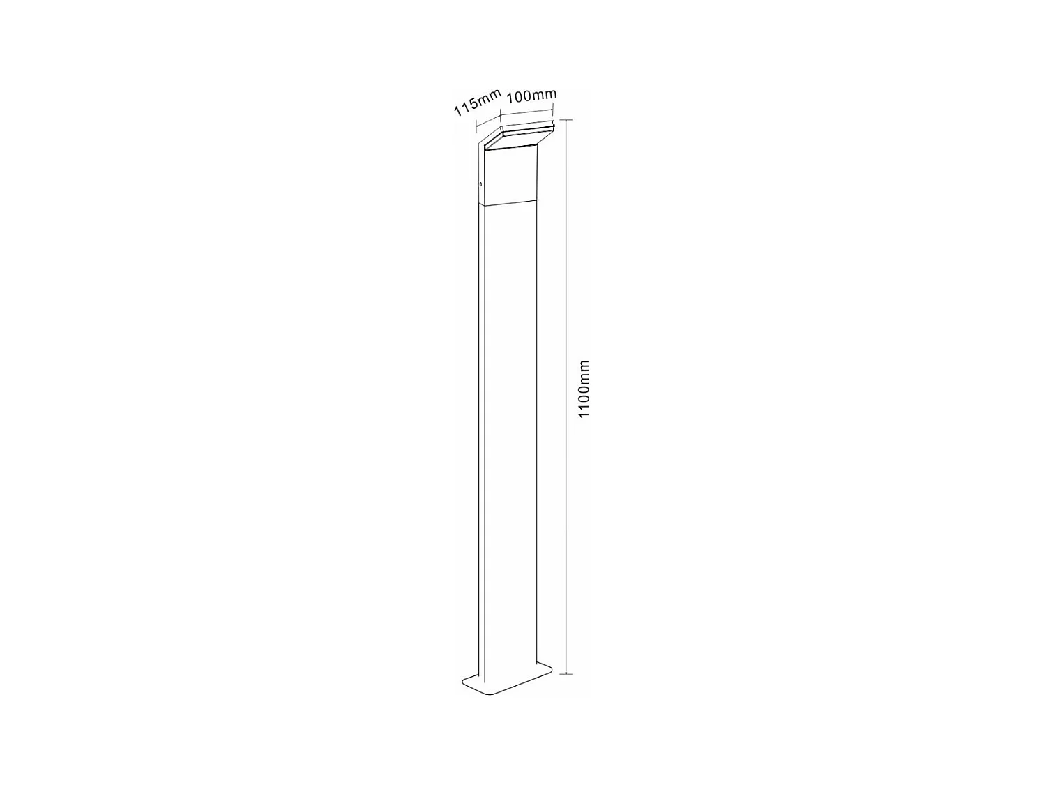 Beneito & Faure -  LED-Pollerleuchte für den Außenbereich IP54 9W 110CM 4000k Schwarz 2200K/2700K/3000K An/Aus