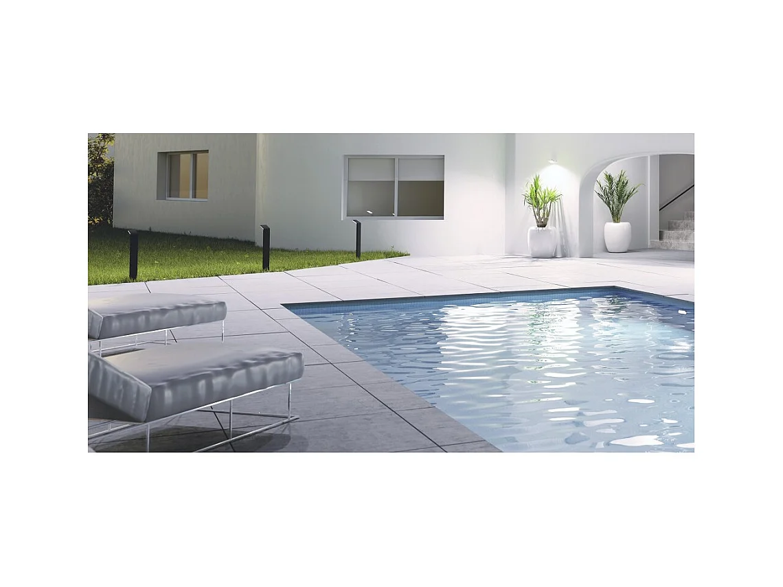 Borne lumineuse LED d'extérieur moderne IP54 9W 60CM Blanc CCT 2200K/2700K/3000K On/Off