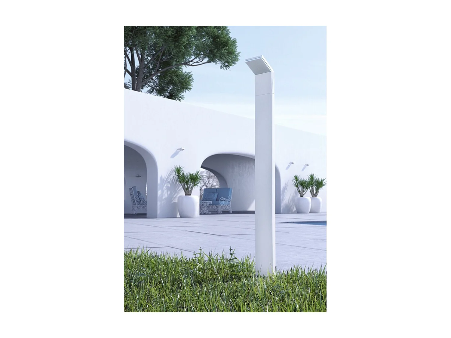 Paletto a led da esterno moderno IP54 9W 60CM Bianco CCT 2200K/2700K/3000K On/Off