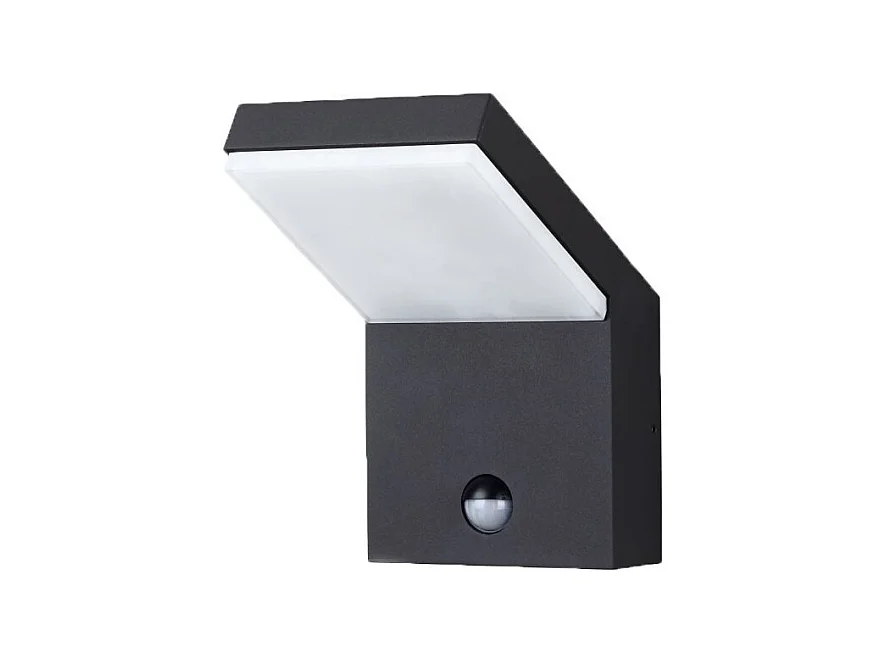 IP54 18W LED Wandleuchte mit Sensor Schwarz 2200K/2700K/3000K mit Bewegungsmelder und Dämmerungssensor