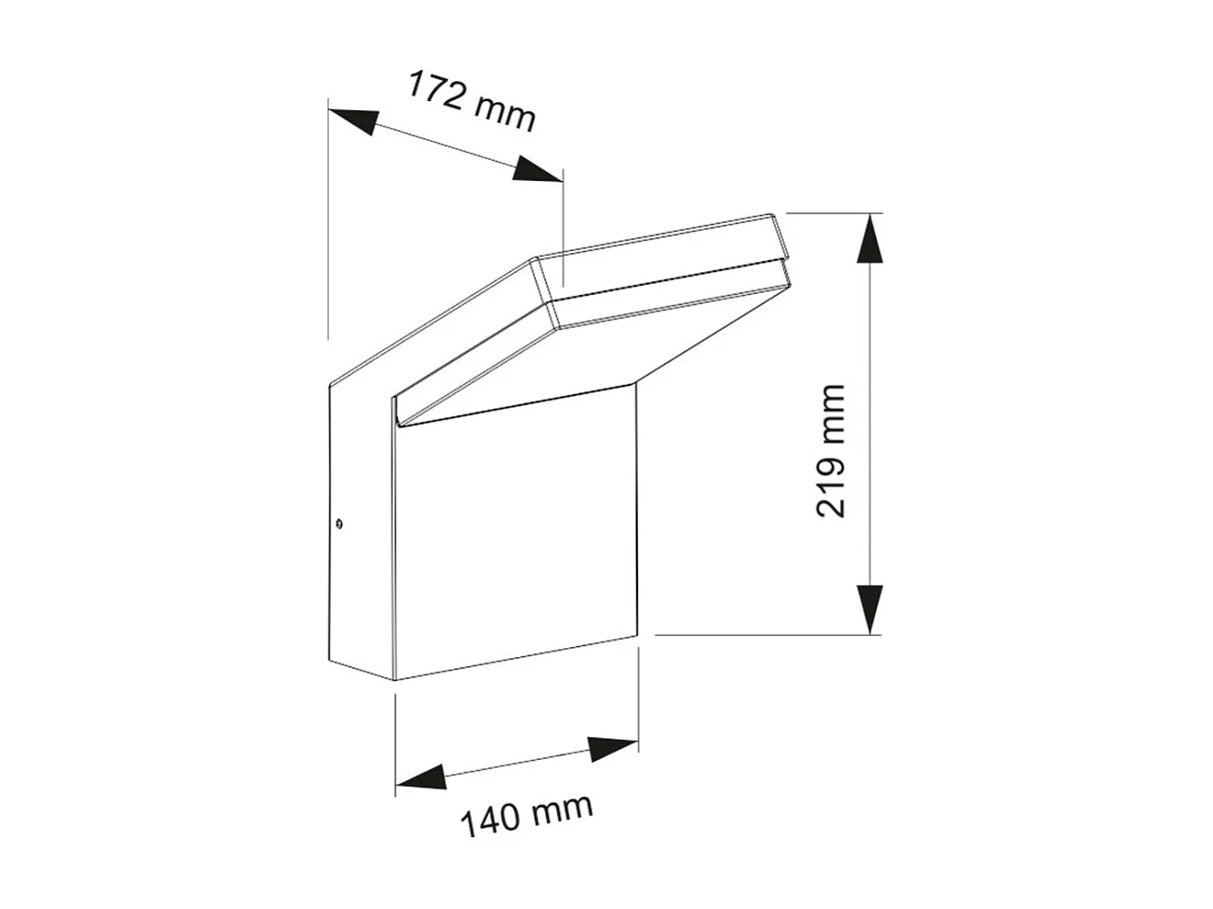 LED Wandleuchte IP54 18W Neo XL Schwarz 2200K/2700K/3000K An/Aus