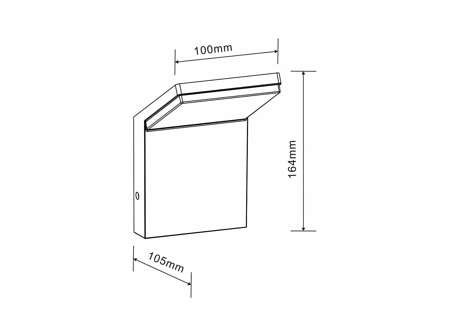 IP54 9W LED Wandleuchte Schwarz 2200K/2700K/3000K An/Aus - Ohne Sensor
