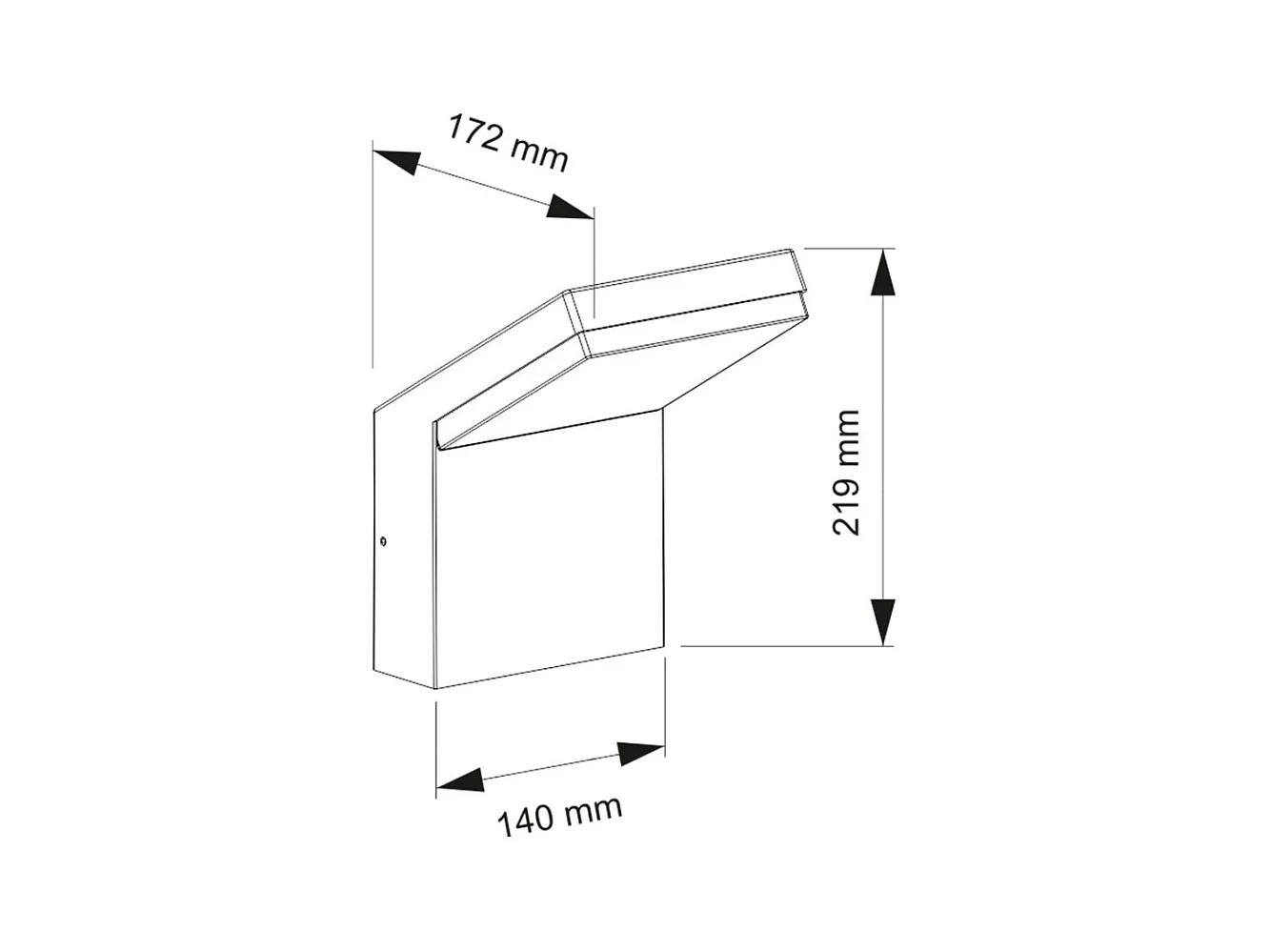 LED Wandleuchte IP54 18W Neo XL Schwarz 2200K/2700K/3000K An/Aus