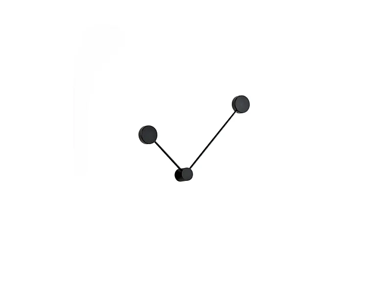 Eclipsia Czarna Lampa Ścienna - 325x520x64mm 2xGX53 - Dwuramienna metalowa lampa ścienna - Długie ramię po prawej stronie