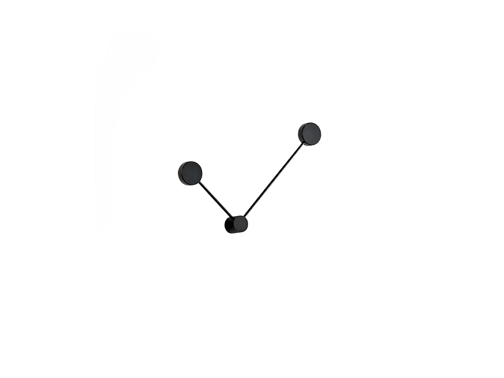 Eclipsia Czarna Lampa Ścienna - 325x520x64mm 2xGX53 - Dwuramienna Metalowa Lampa Ścienna - Długie Ramię Prawe