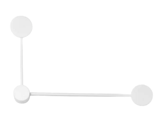 Eclipsia Weiße Wandleuchte - 325x520x64mm 2xGX53 - Zweiarmige Wandleuchte aus Metall - Langer Arm rechts