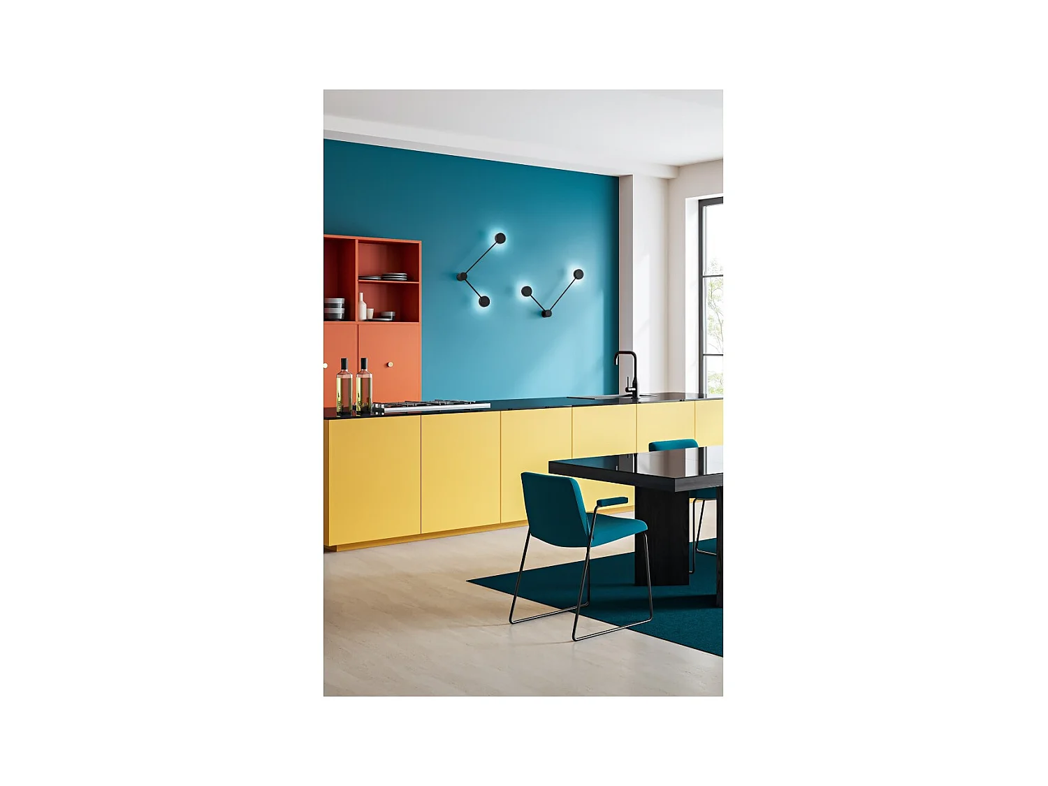 Eclipsia Weiße Wandleuchte - 325x520x64mm 2xGX53 - Zweiarmige Wandleuchte aus Metall - Langer Arm rechts