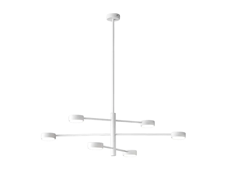 Eclipsia Weiße Deckenleuchte - d850x845mm 6xGX53 - Elegante Pendelleuchte aus Metall