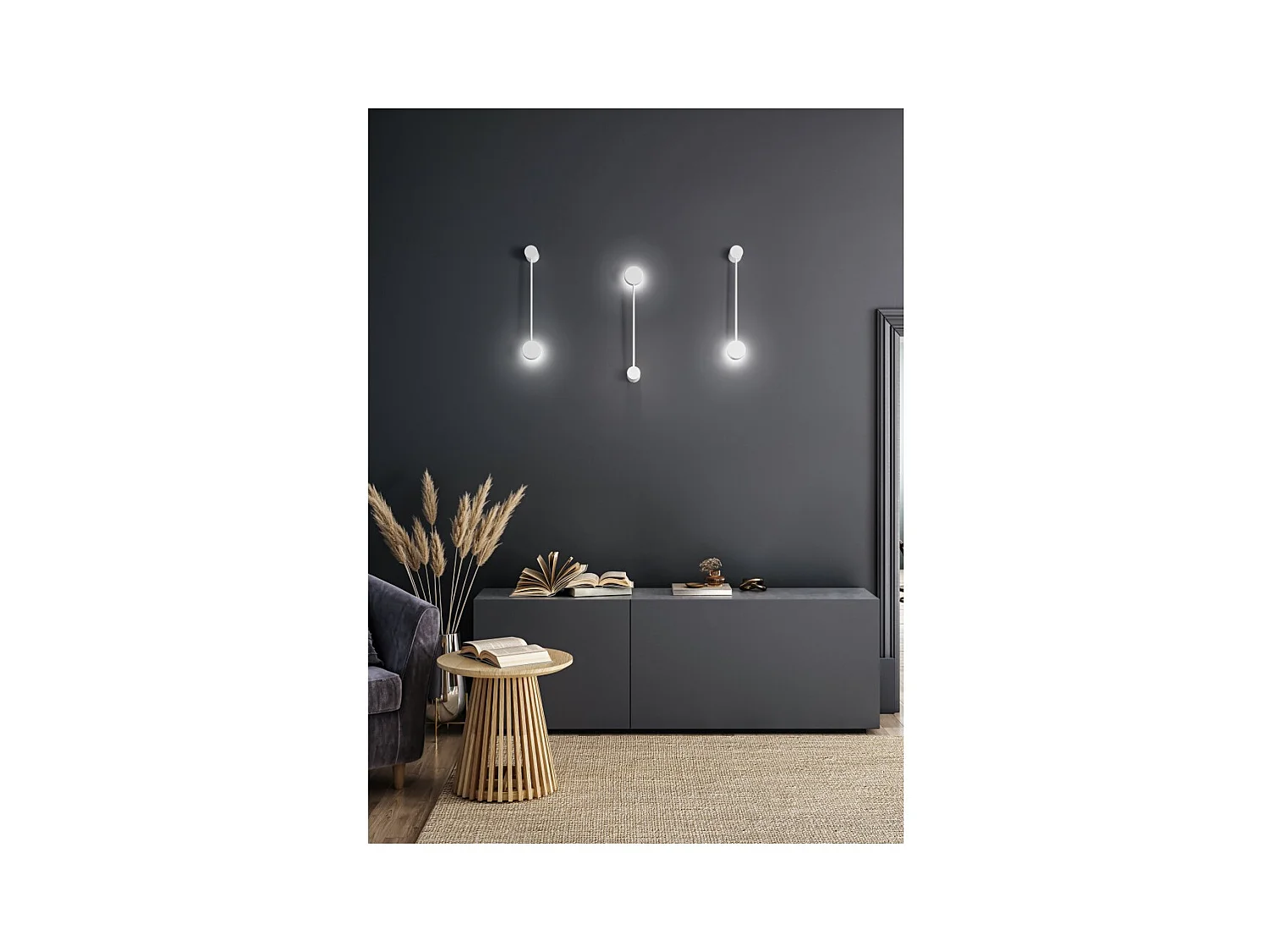 Eclipsia Biała Lampa Ścienna - 525x85x64mm GX53 - Elegancka Metalowa Lampa Ścienna