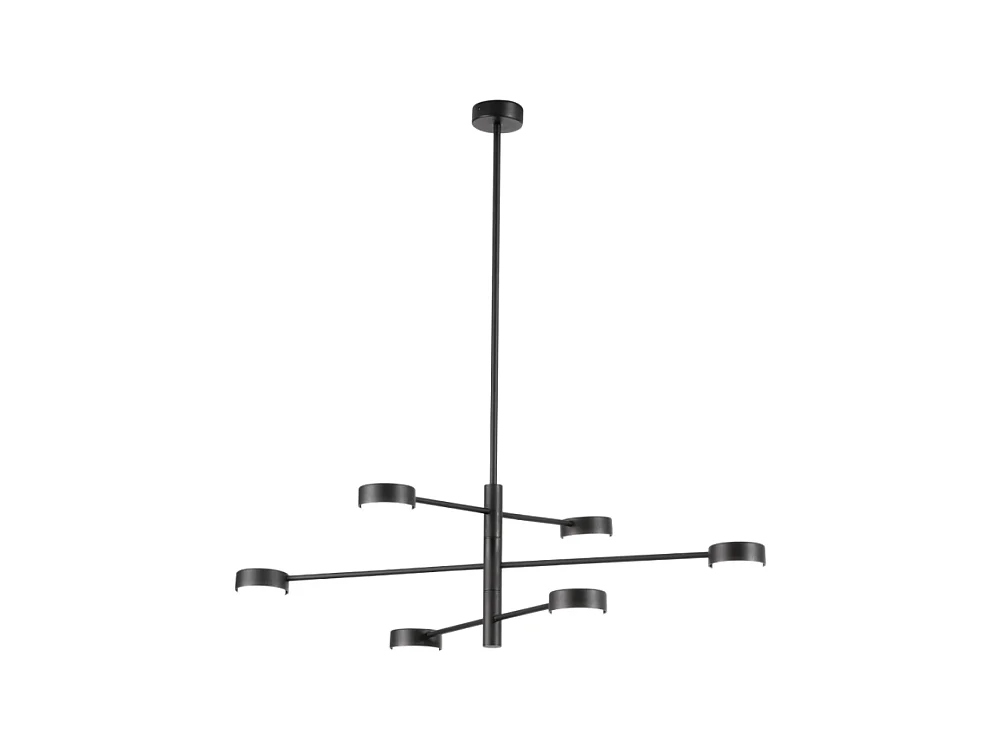 Eclipsia Zwarte Plafondlamp - d850x845mm 6xGX53 - Elegante Metalen Hanglamp