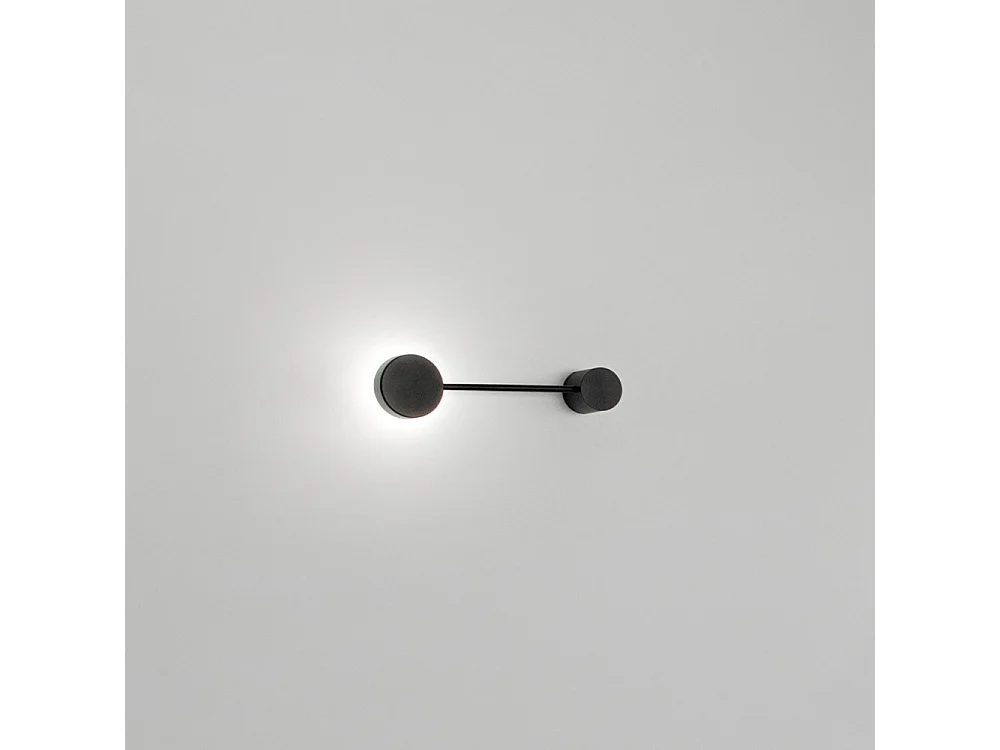 Eclipsia Wandlamp Zwart - 325x85x64mm GX53 - Elegante Metalen Wandlamp