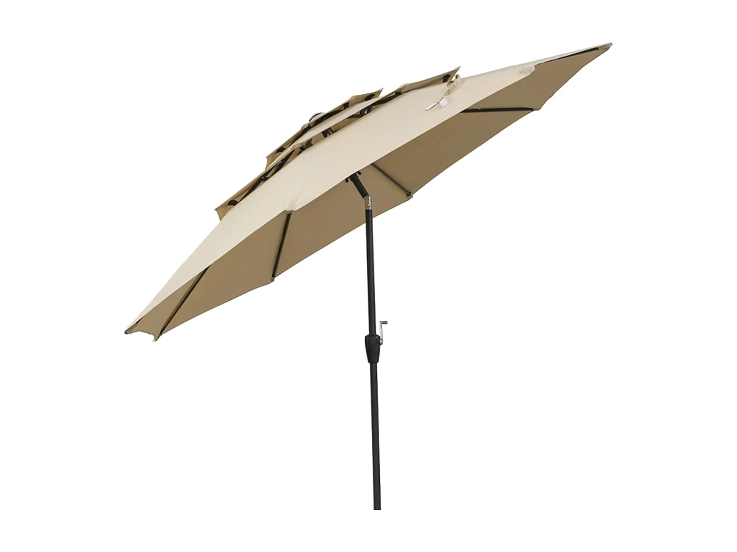 Parapluie de jardin avec système de ventilation Parapluie de jardin avec manivelle