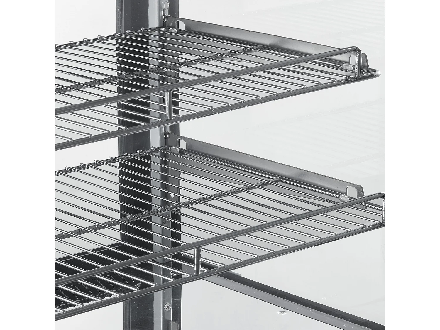 Vitrine Réfrigérée SucceBuy à 2 Niveaux, Réfrigérateur Commercial à 2 Niveaux, Vitrine de Comptoir pour Pâtisserie avec Éclairage LED, Refroidissement Turbo