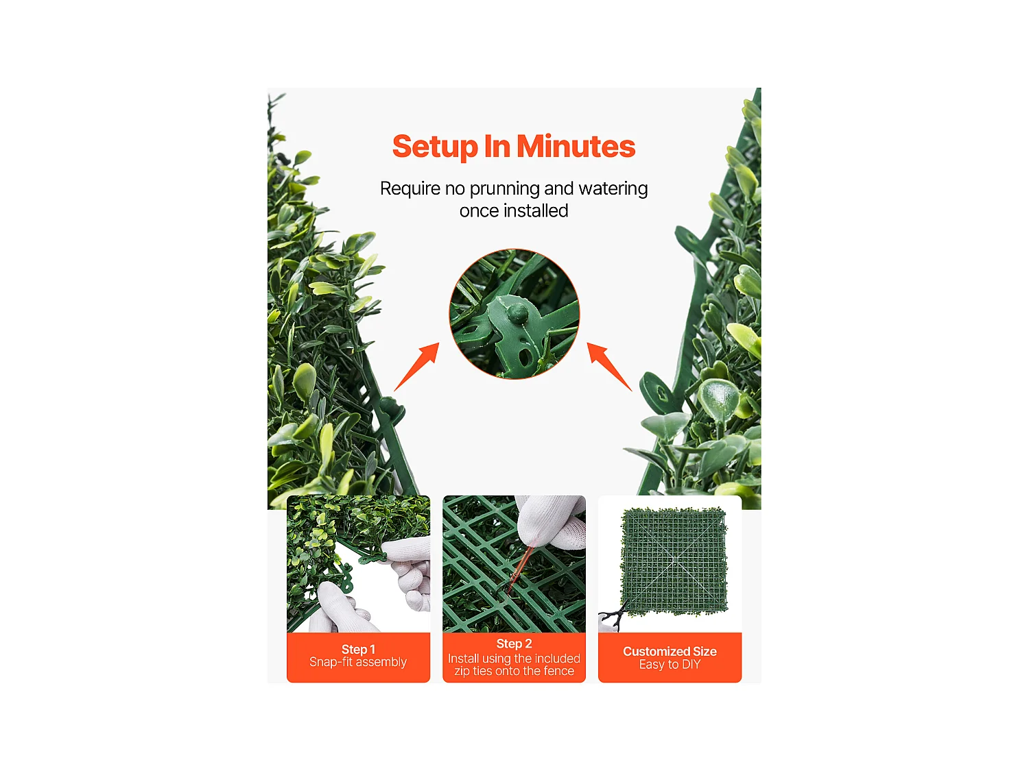 Panneaux Artificiels, SucceBuy Panneaux Muraux en Gazon Artificiel 100 × 300 cm, Milan Greenery pour une Décoration Intime