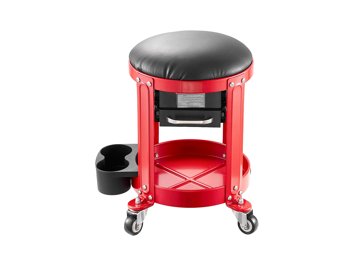 Tabouret d'Atelier, SucceBuy Tabouret Roulant d'Atelier 136 kg avec Espace de Rangement