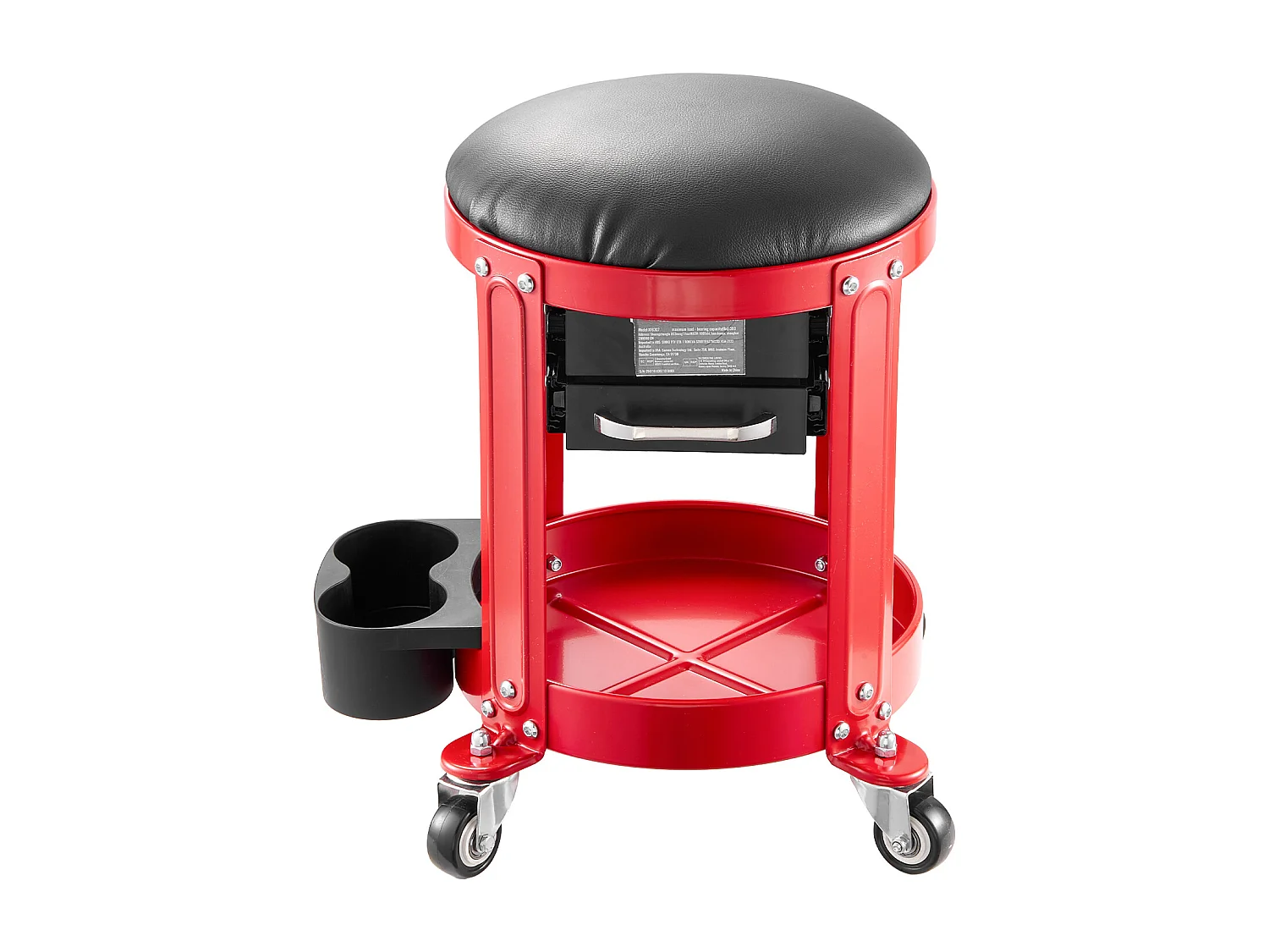 Werkplaatskruk, SucceBuy Rolbare Werkplaatskruk 136 kg met Opbergruimte