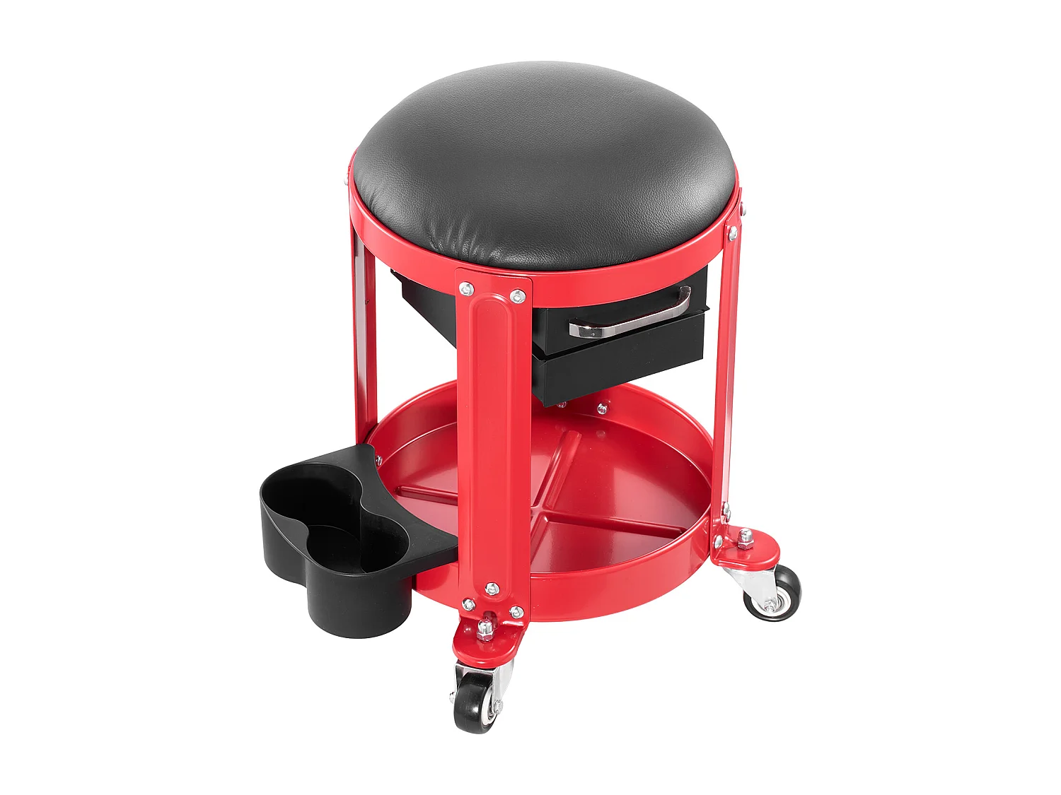 Werkplaatskruk, SucceBuy Rolbare Werkplaatskruk 136 kg met Opbergruimte