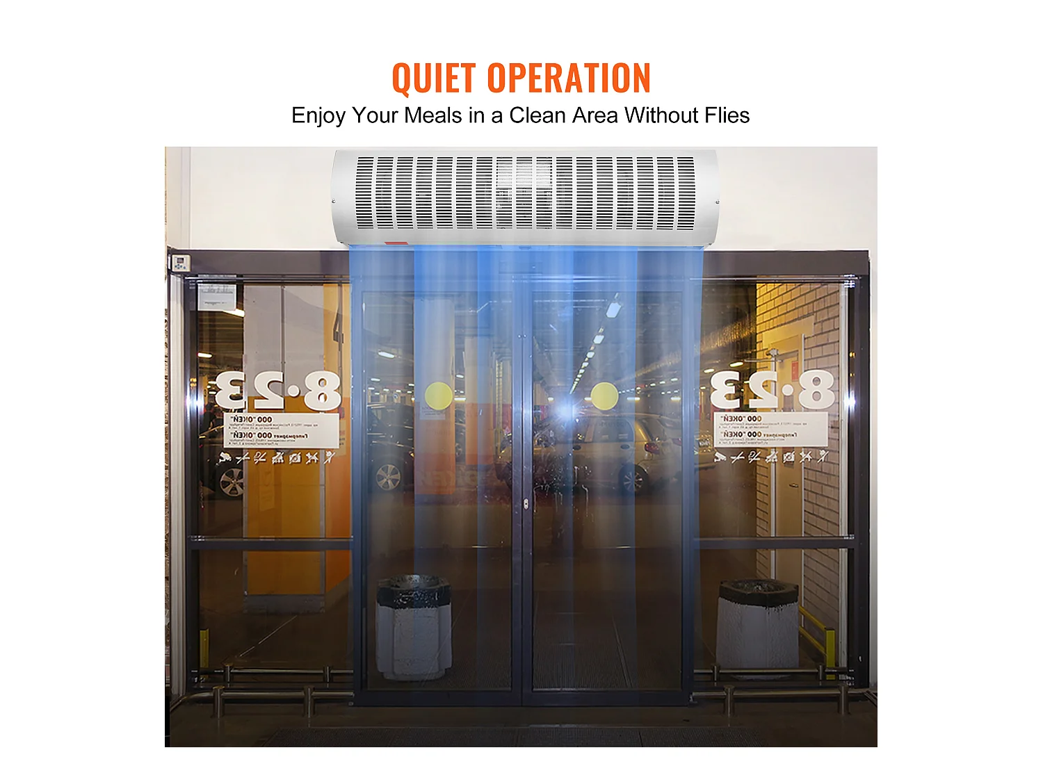 Rideau d'Air Intérieur Commercial SucceBuy, 0,9 m, 2038 m³/h, 2 Vitesses, Certifié UL