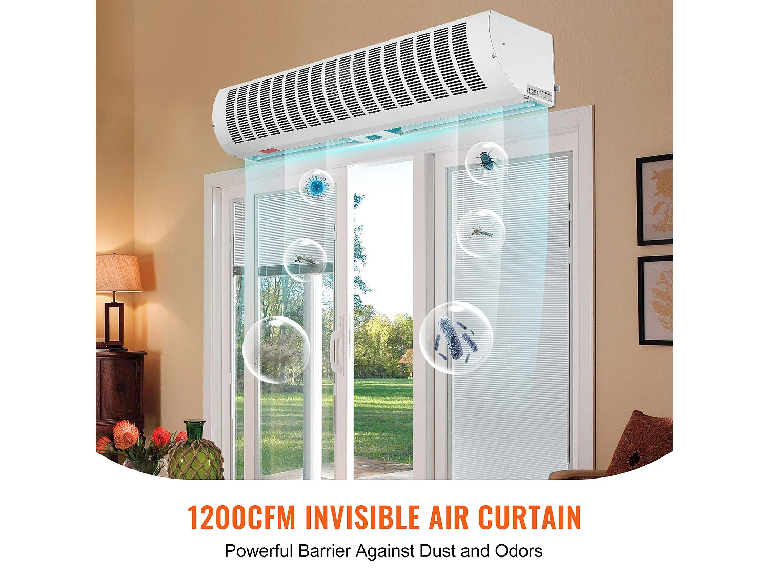 Rideau d'Air Intérieur Commercial SucceBuy, 0,9 m, 2038 m³/h, 2 Vitesses, Certifié UL