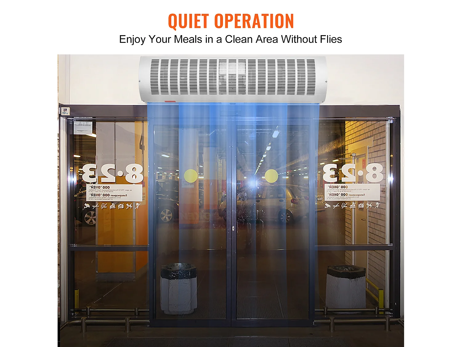 Rideau d'Air Intérieur Commercial SucceBuy, 0,9 m, 2038 m³/h, 2 Vitesses, Certifié UL