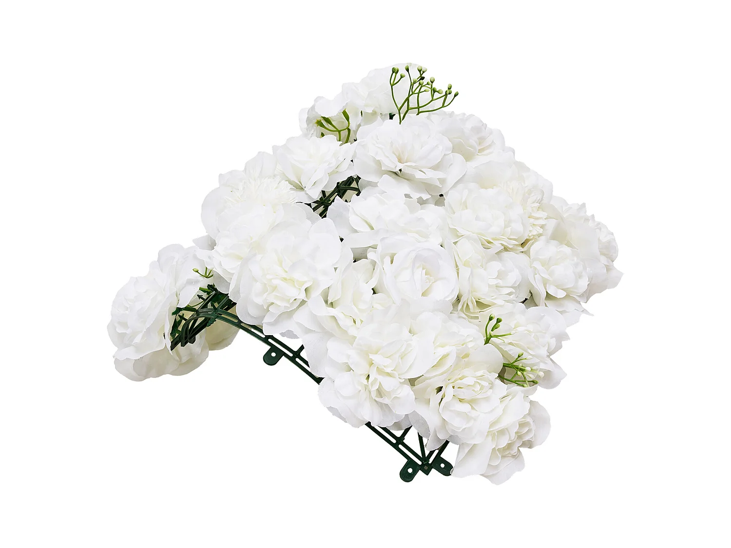 Panneaux Artificiels, SucceBuy Panneau Mural Floral 3D, 24 Pièces 38 × 38 cm, Toile de Fond Florale Artificielle pour Mariage