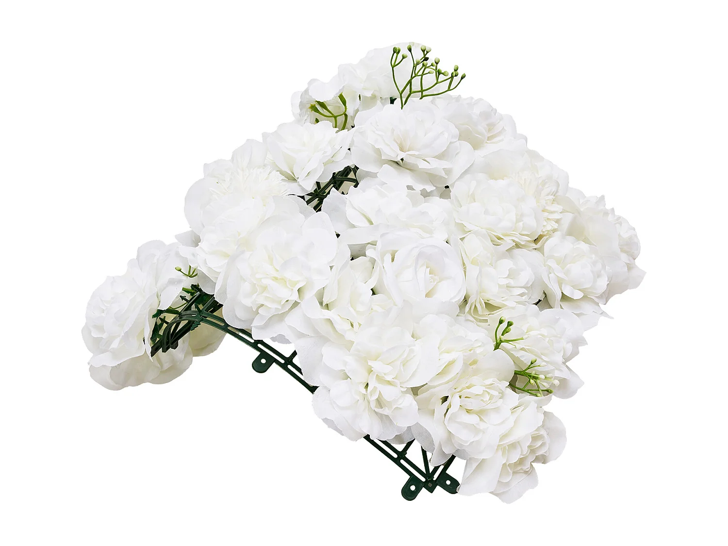 Panneaux Artificiels, SucceBuy Panneau Mural Floral 3D, 24 Pièces 38 × 38 cm, Toile de Fond Florale Artificielle pour Mariage